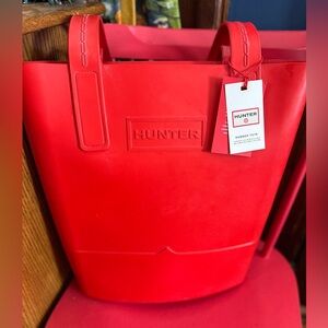 Hunter for Target Large Red Rubber shoulder bag